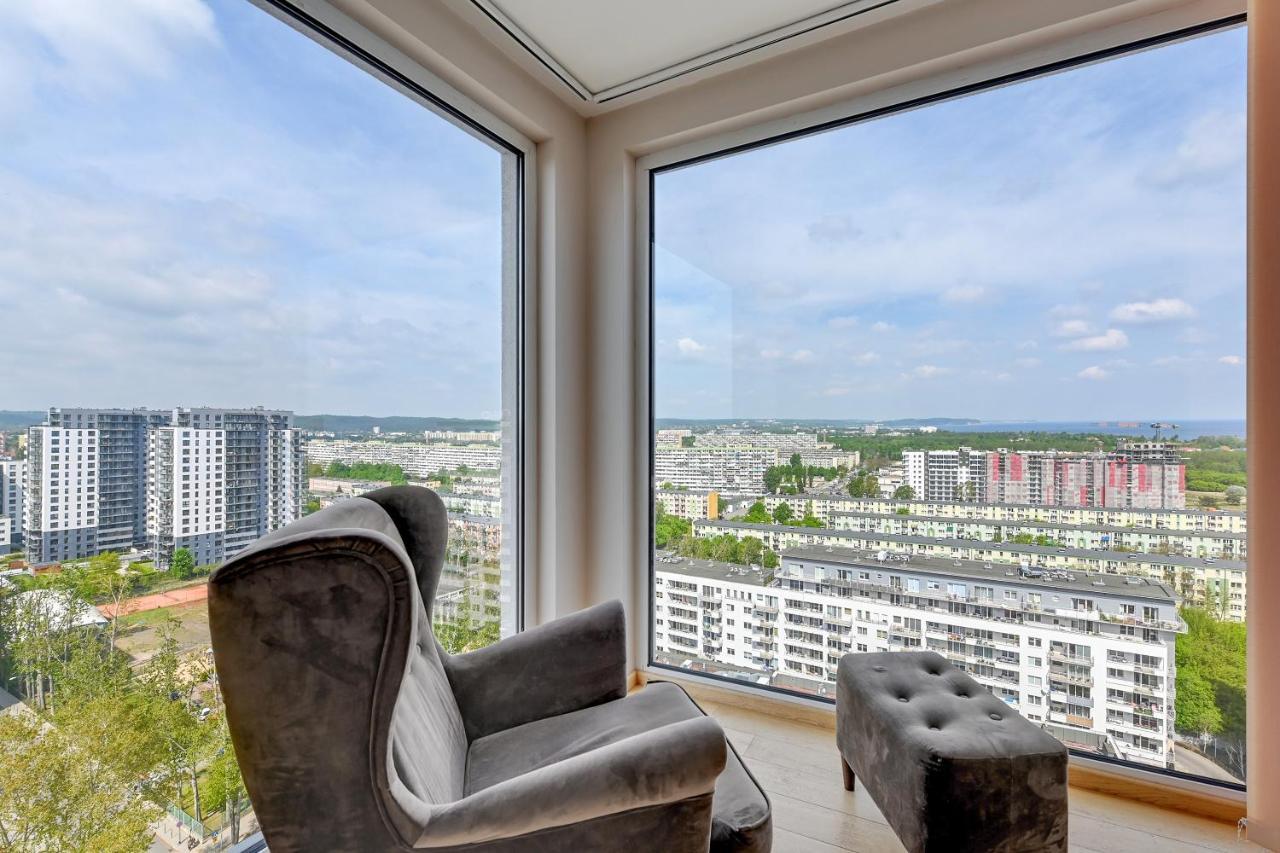 Top Floor Z Widokiem Na Morze By Downtown Apartments กดัญสก์ ภายนอก รูปภาพ